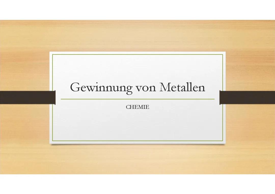 Metallgewinnung einfach erklärt: Alles über Erze und die Herstellung von Metallen