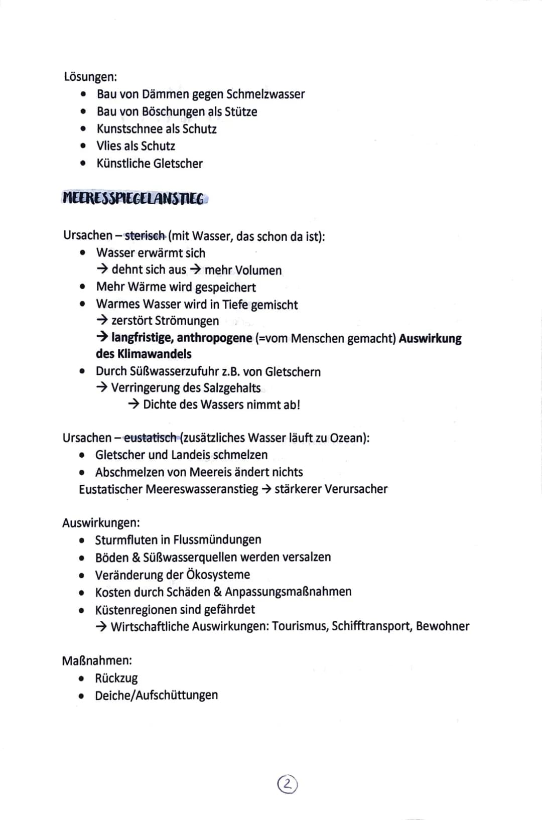 WETTEREXTREME:
Klimawandel
AUSWIRUNGEN/FOLGEN DES KLIMAWANDELS
Auswirkungen:
• Mehr heiße & neue sehr heiße Perioden
•
Mehr tropische Stürme