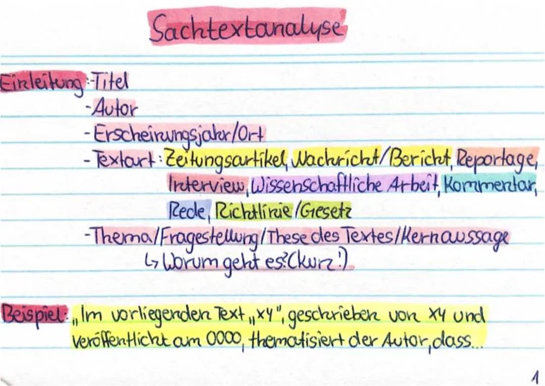 Sachtextanalyse