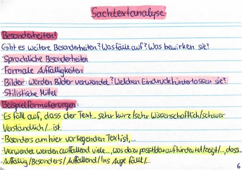 Einleitung Titel
-Autor
Sachtextanalyse
- Erscheinungsjahr/Ort
- Textart: Zeitungsartikel, Nachricht/Bericht, Reportage,
Interview, Wissensc