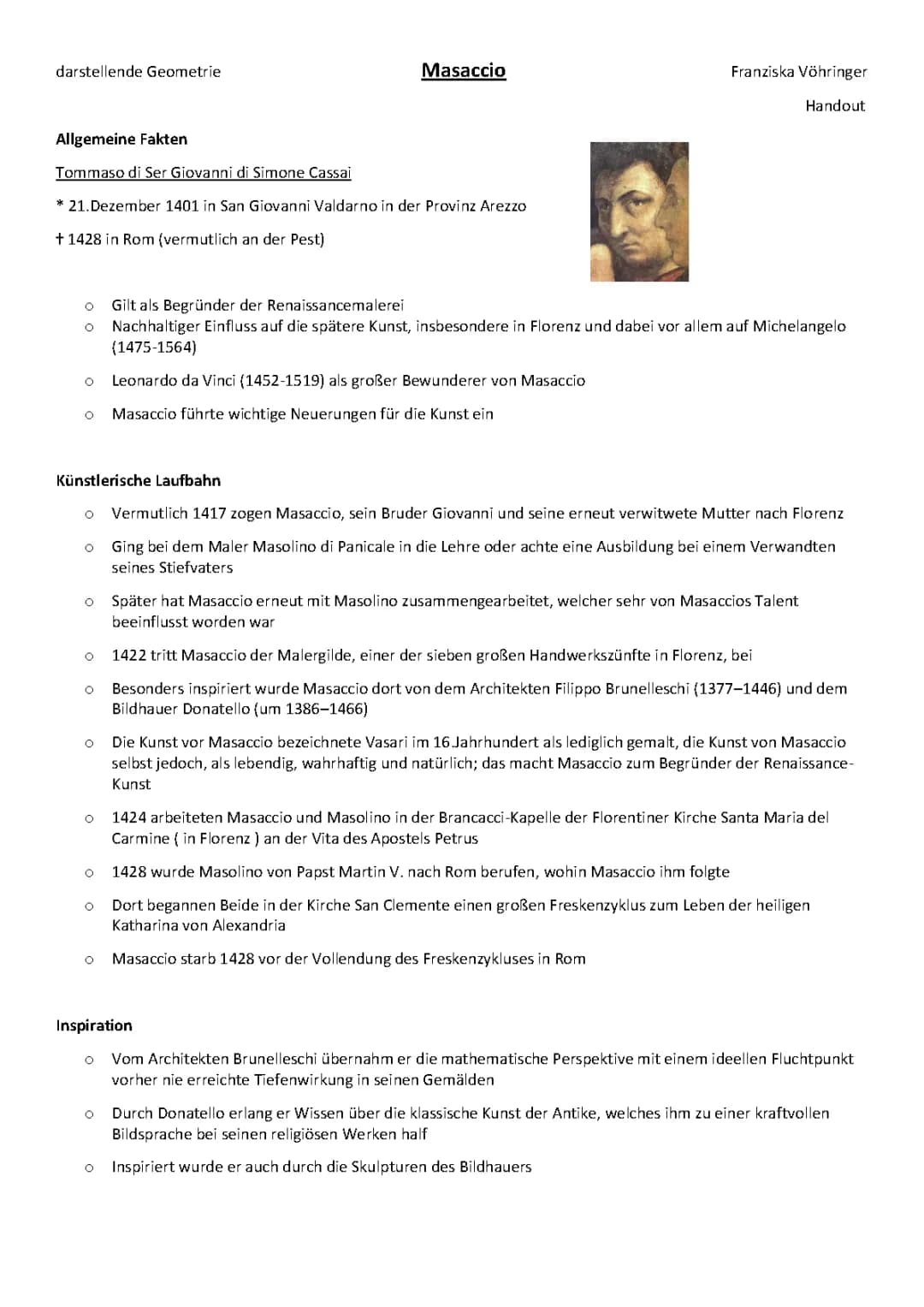 Die Heilige Dreifaltigkeit von Masaccio und Zentralperspektive - Einfach erklärt