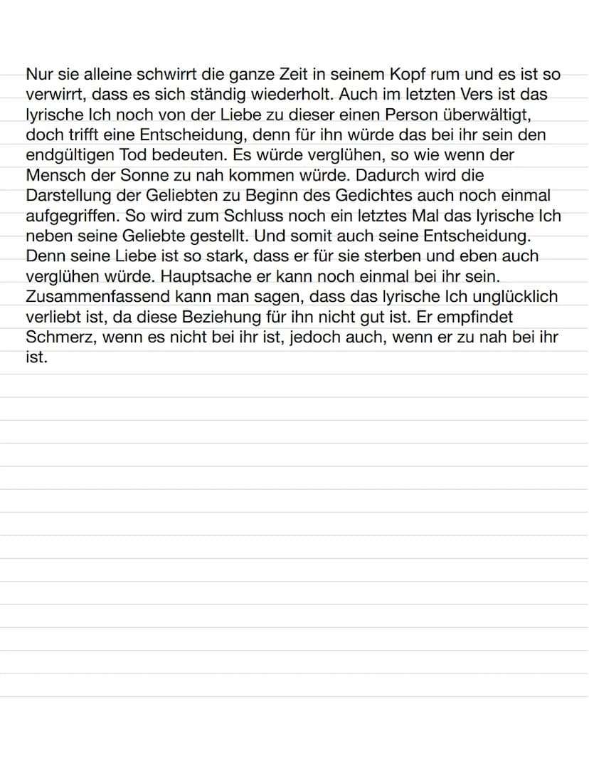 Das Gedicht ,,Sonett von der Liebtsten Augen", geschrieben von Martin
Opitz und im Jahre 1624 veröffentlicht, handelt von der toxischen
Abhä