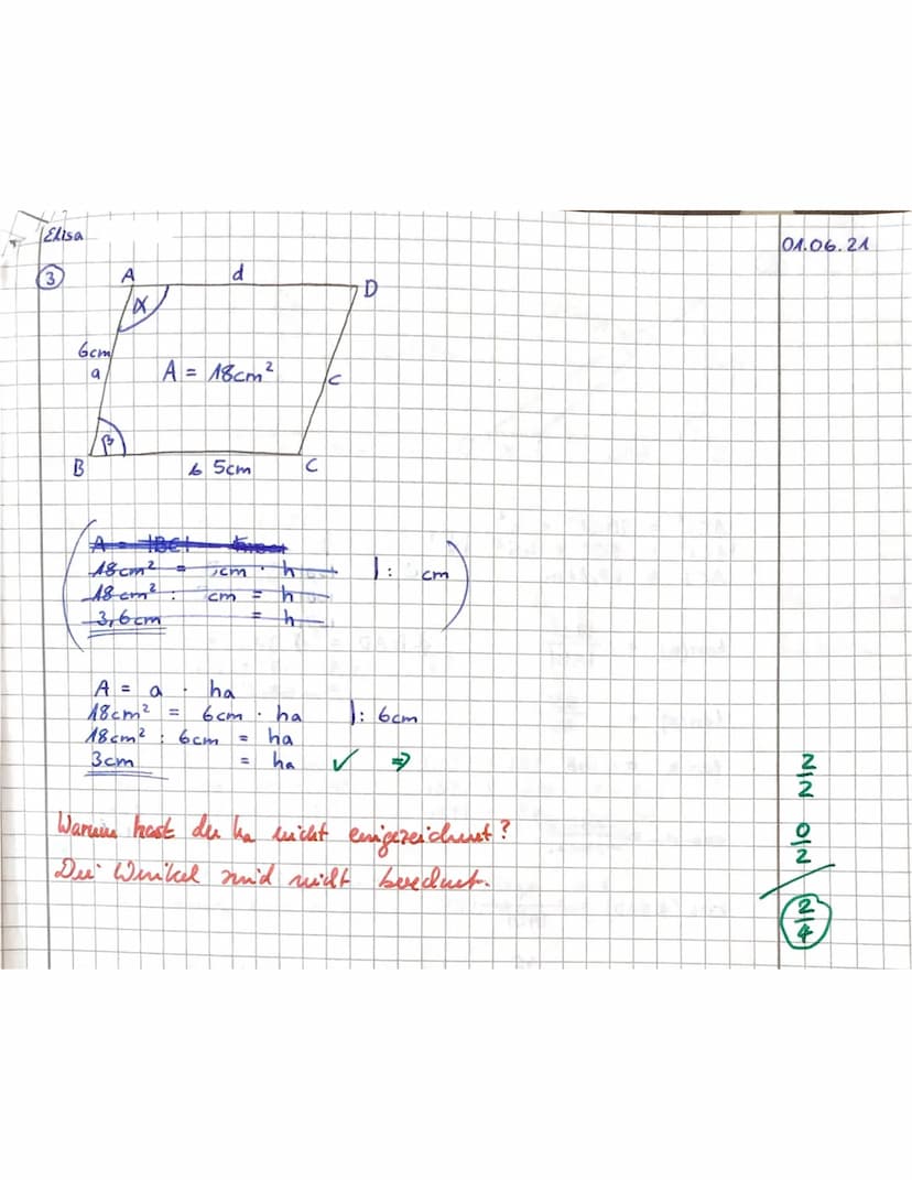 Mathematikarbeit Nr. 3 / Klasse 10/1.06.2021
Die Lösungsansätze und wichtige Zwischenschritte sind sorgfältig zu notieren.
Die vereinbarten 