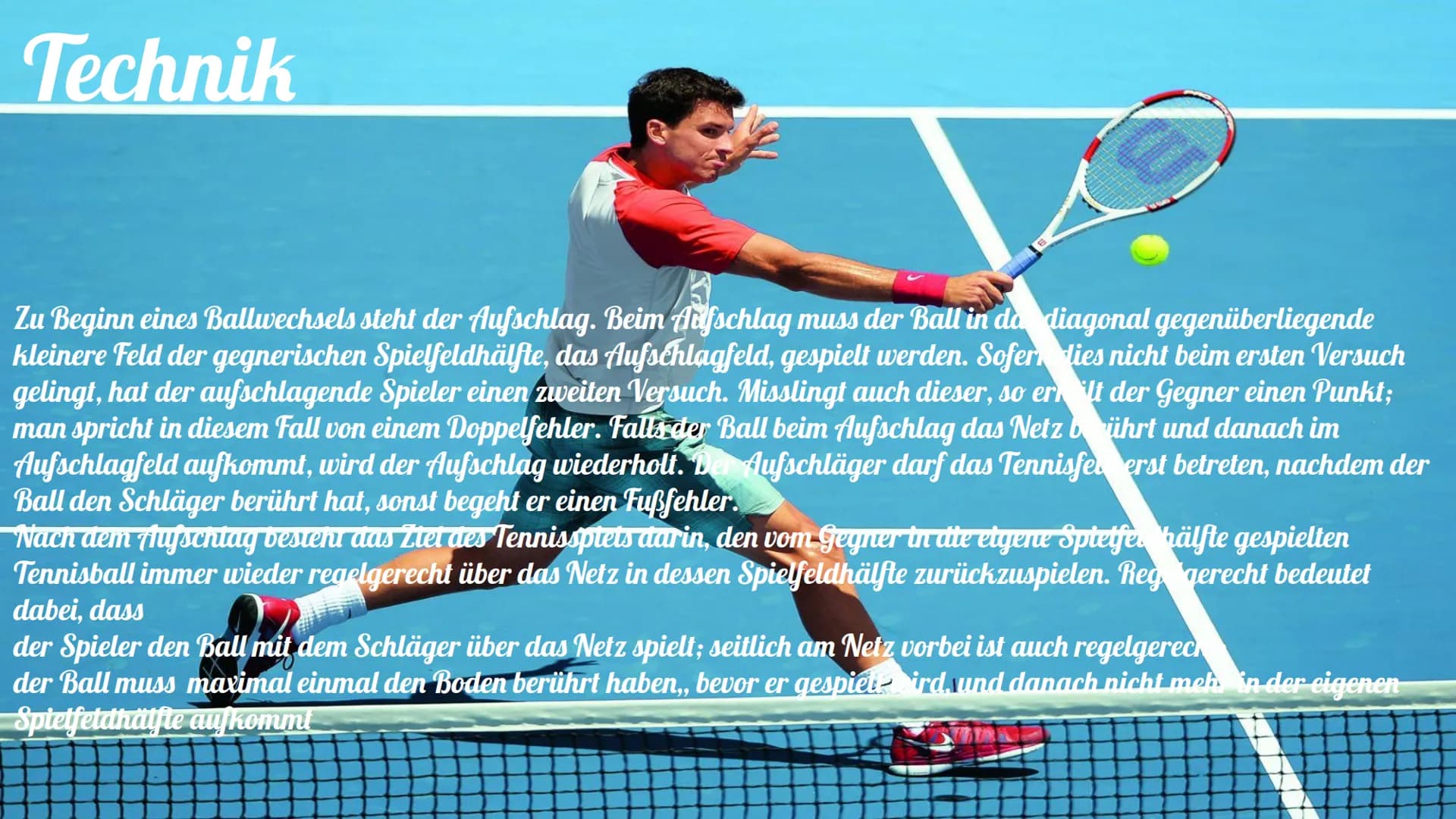 Tennis Gliederung:
• Geschichte
Technik & Schläge
• Regeln
• Spielfeld
• Einführungs Video
• Berühmte Tennisspieler
• Quiz
• Lösung
• Quelle