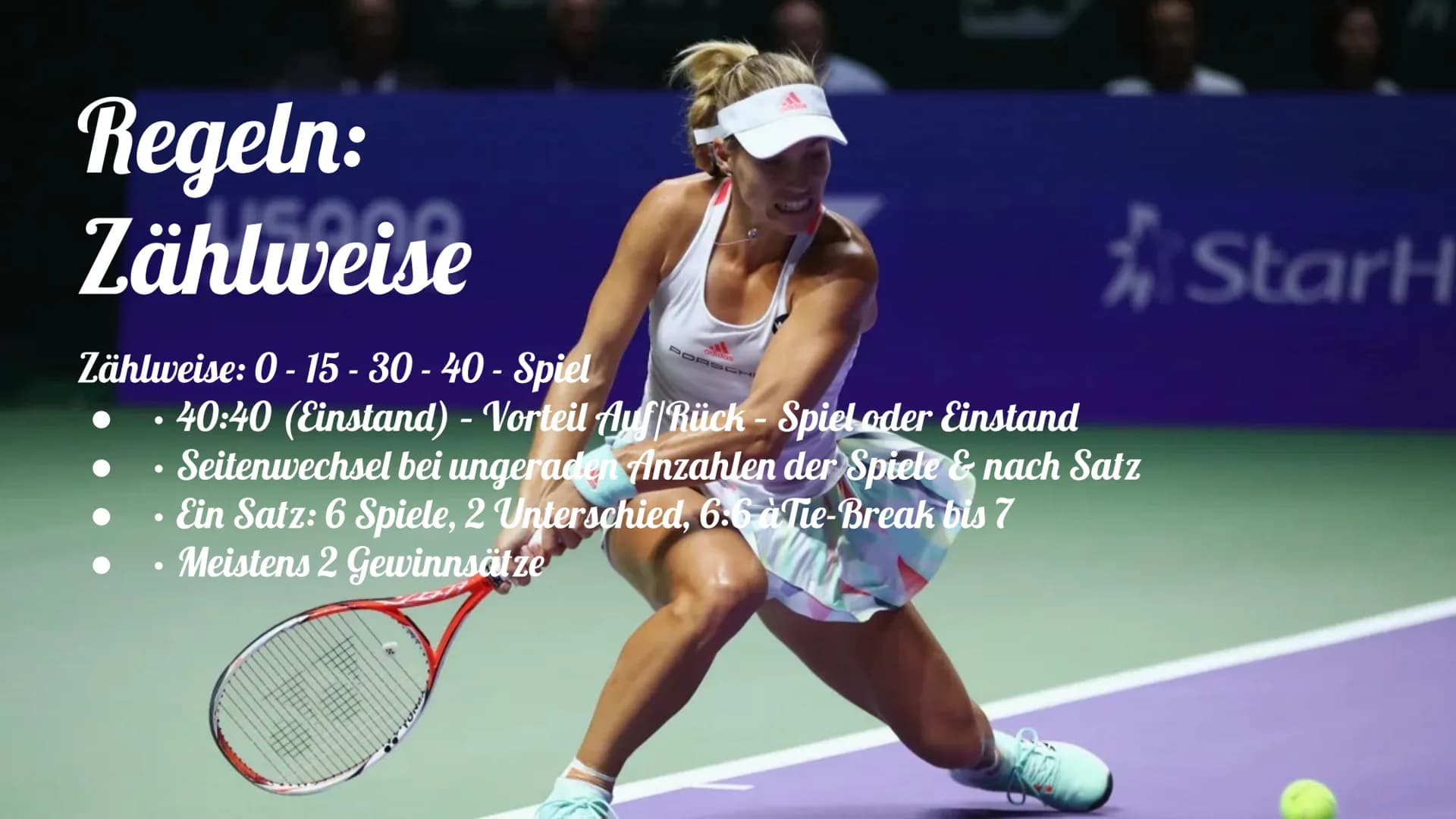 Tennis Gliederung:
• Geschichte
Technik & Schläge
• Regeln
• Spielfeld
• Einführungs Video
• Berühmte Tennisspieler
• Quiz
• Lösung
• Quelle