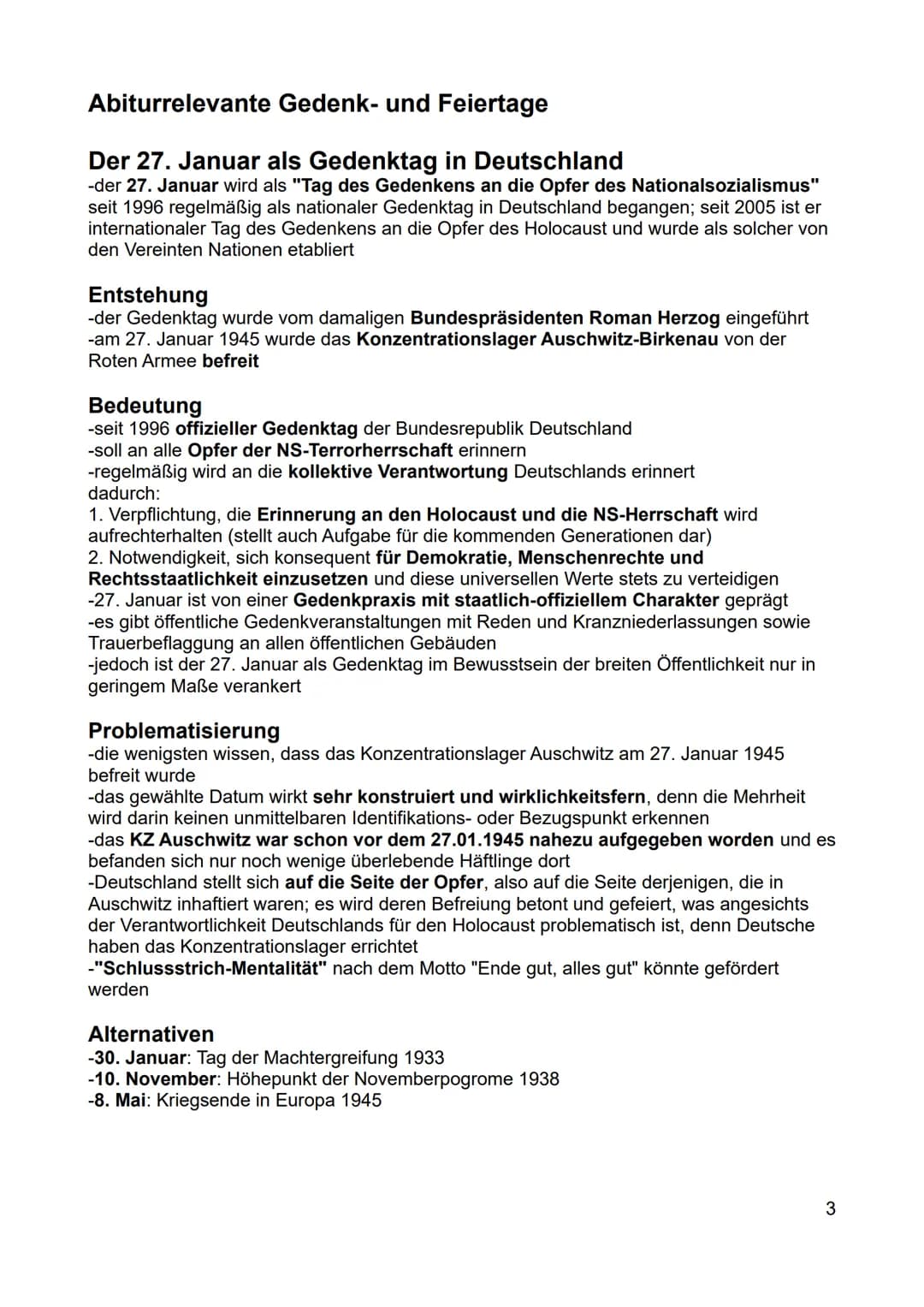 Inhaltsverzeichnis - Rahmenthema 4
Unterscheidung von Gedenk-, Erinnerungs- und Feiertagen....
Gedenktage....
Erinnerungstage.
Feiertage..
A