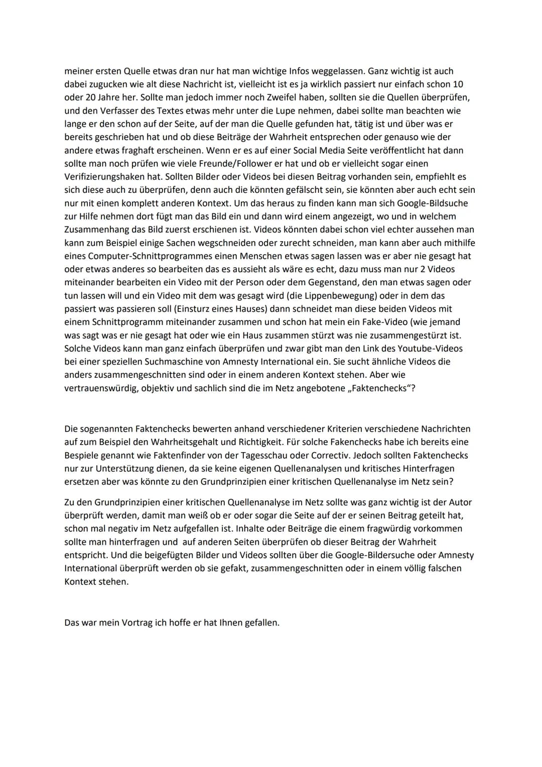 Gliederung
1. Was sind Fake News?
2. Wie erkenne ich Fake News?
3. Welche Rolle spielen hierbei die Punkte
„Quellenbearbeitung“, „Faktenbewe