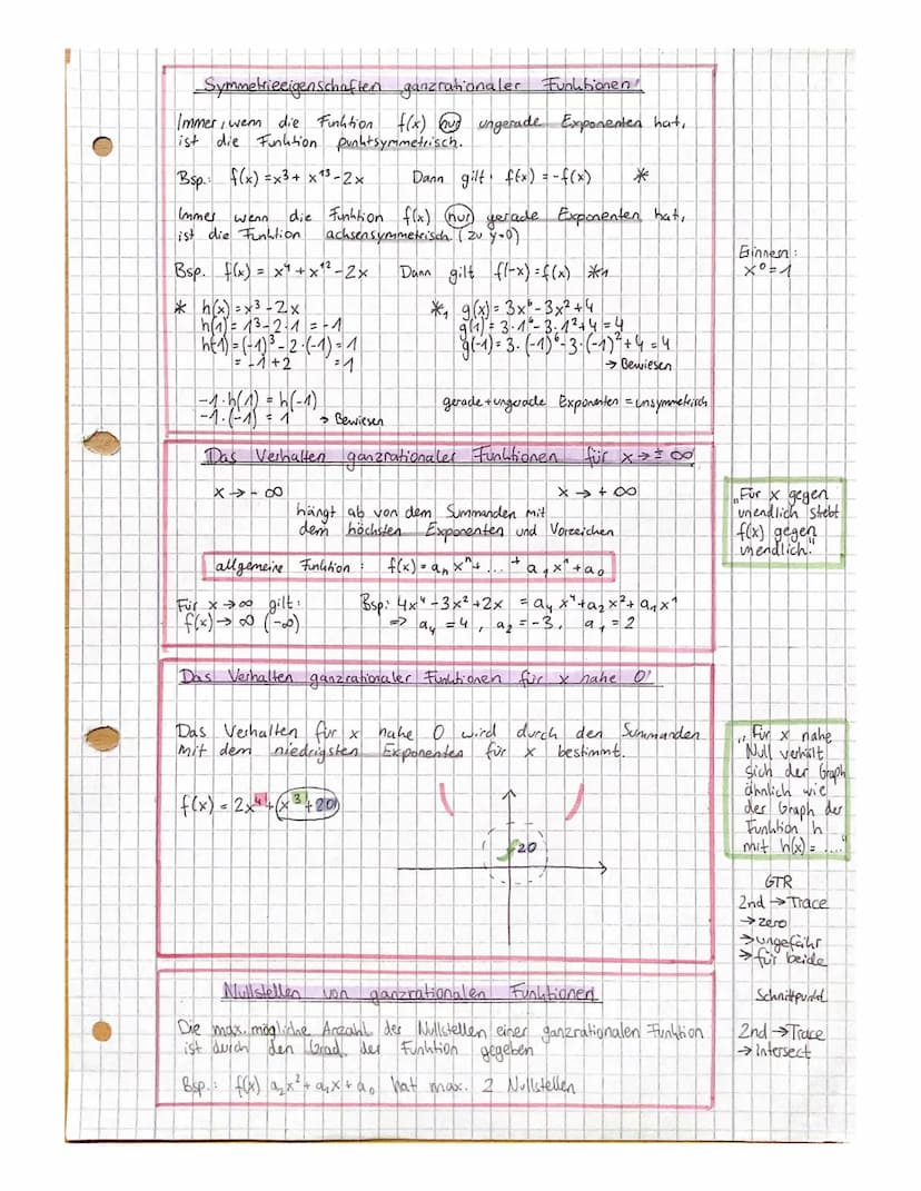 3
Funktionen
Funktion → Jede Funktion f(x) ordnet jedem genau einen
Funktionswert f(x)=y zu
Definitionsmenge (ID) » Menge aller x-Werte, den