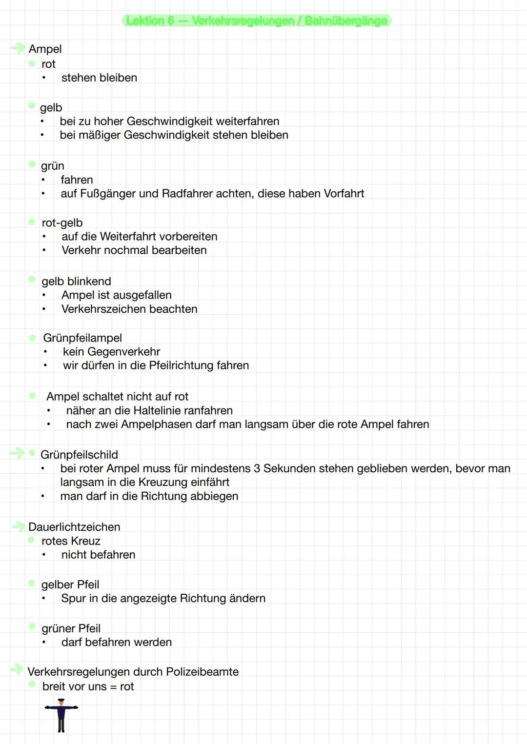 Lektion 6 — Verkehrsregelungen / Bahnübergänge 