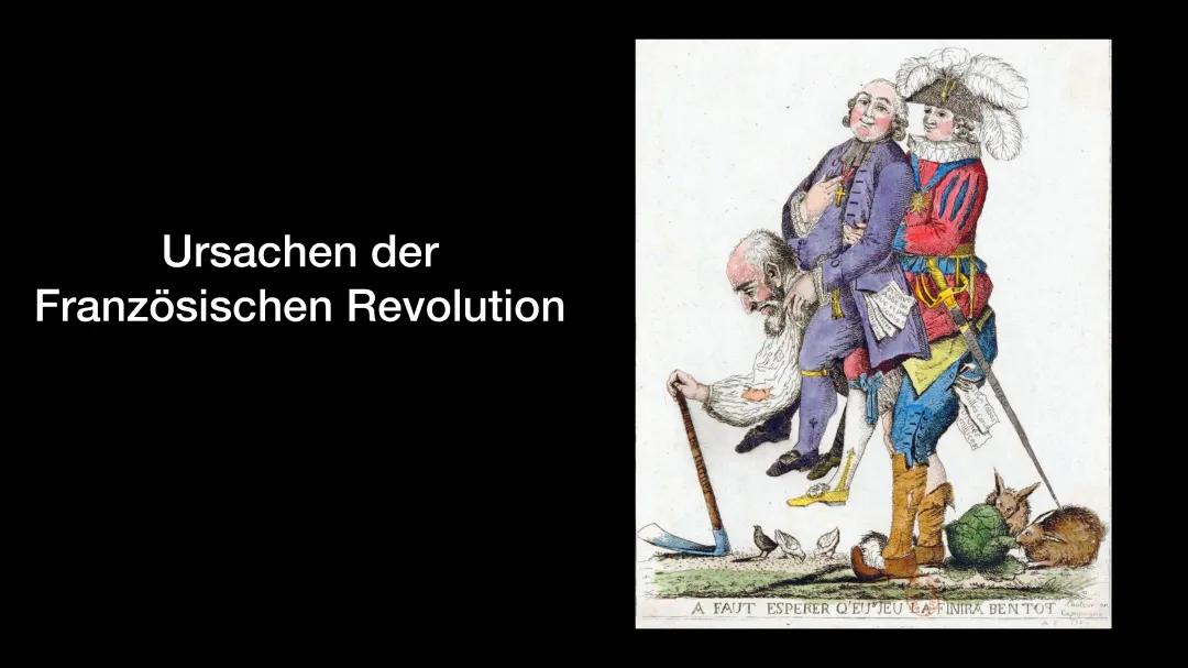 Ursachen der Französischen Revolution - Stichpunkte und Tafelbild