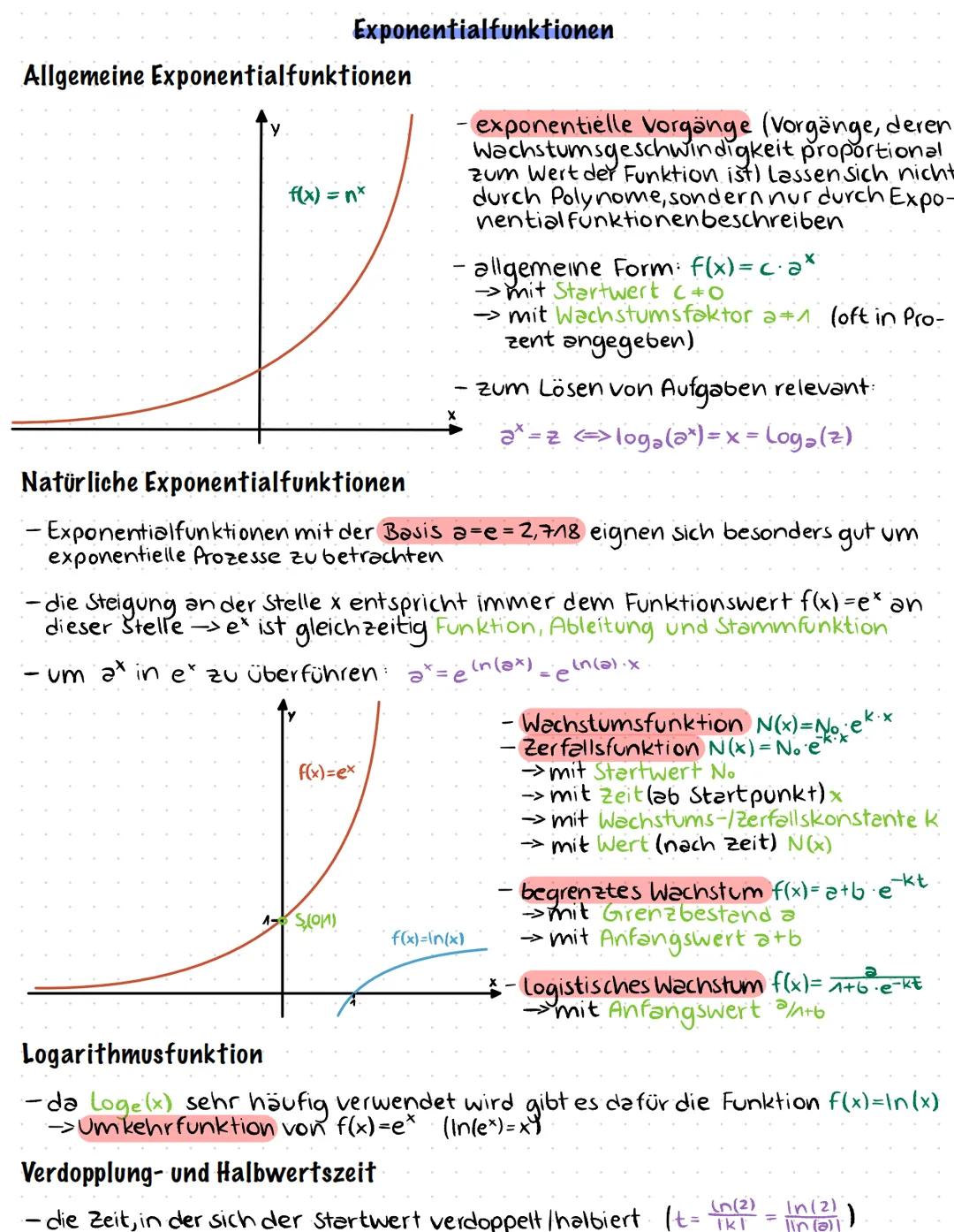 Analysis Ganzrationale Funktionen
- eine Funktion f(x)= anx² + an-^x^-^^ +...+ @₂x²³² + anx+.a. heißt Potenzfunktion / ganz-
rationale Funkt