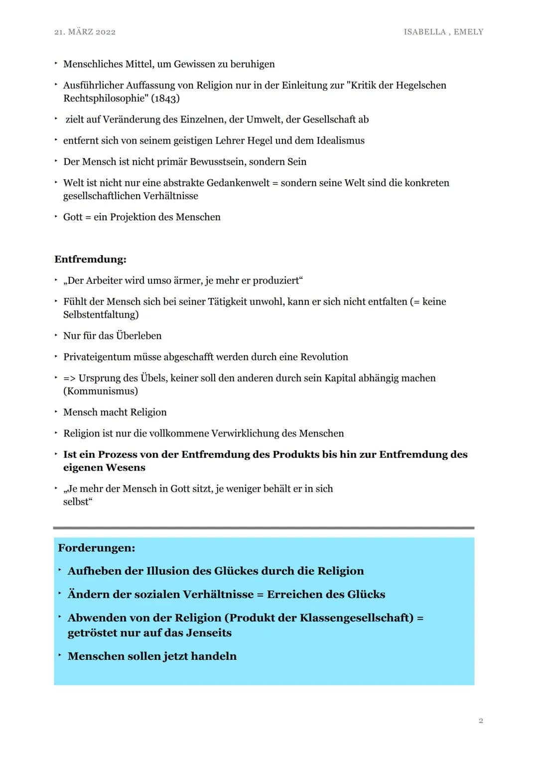 21. MÄRZ 2022
KARL MARX: KRITIK AN DER
RELIGION
Kurzbiographie:
Geb.: 05. Mai 1818 in Trier
▸ Kinder: 6
Religion: jüdisch, seit 1824 evangel