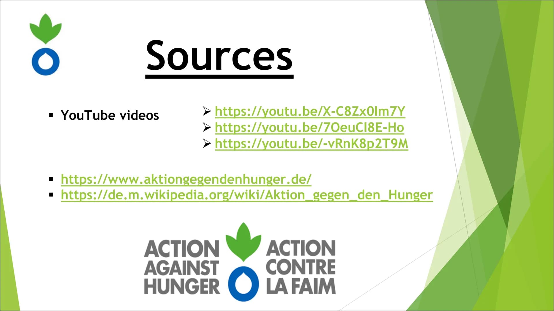 ACTION AGAINST HUNGER
O ACTION
AGAINST
HUNGER
Structure
1. General information
2. History and development
3. What does the organisation do?
