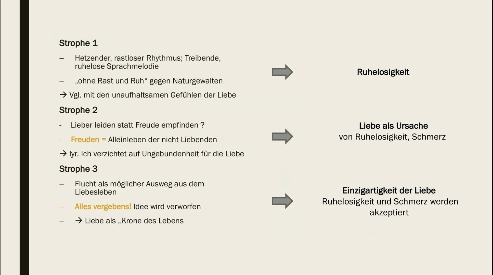 HERZ UND NATUR
Sturm und Drang Erlebnislyrik
Unter Johann Wolfgang von Goethe
■ Lyr. Ich bring persönliches Erlebnis zum
Ausdruck
Merkmale: 