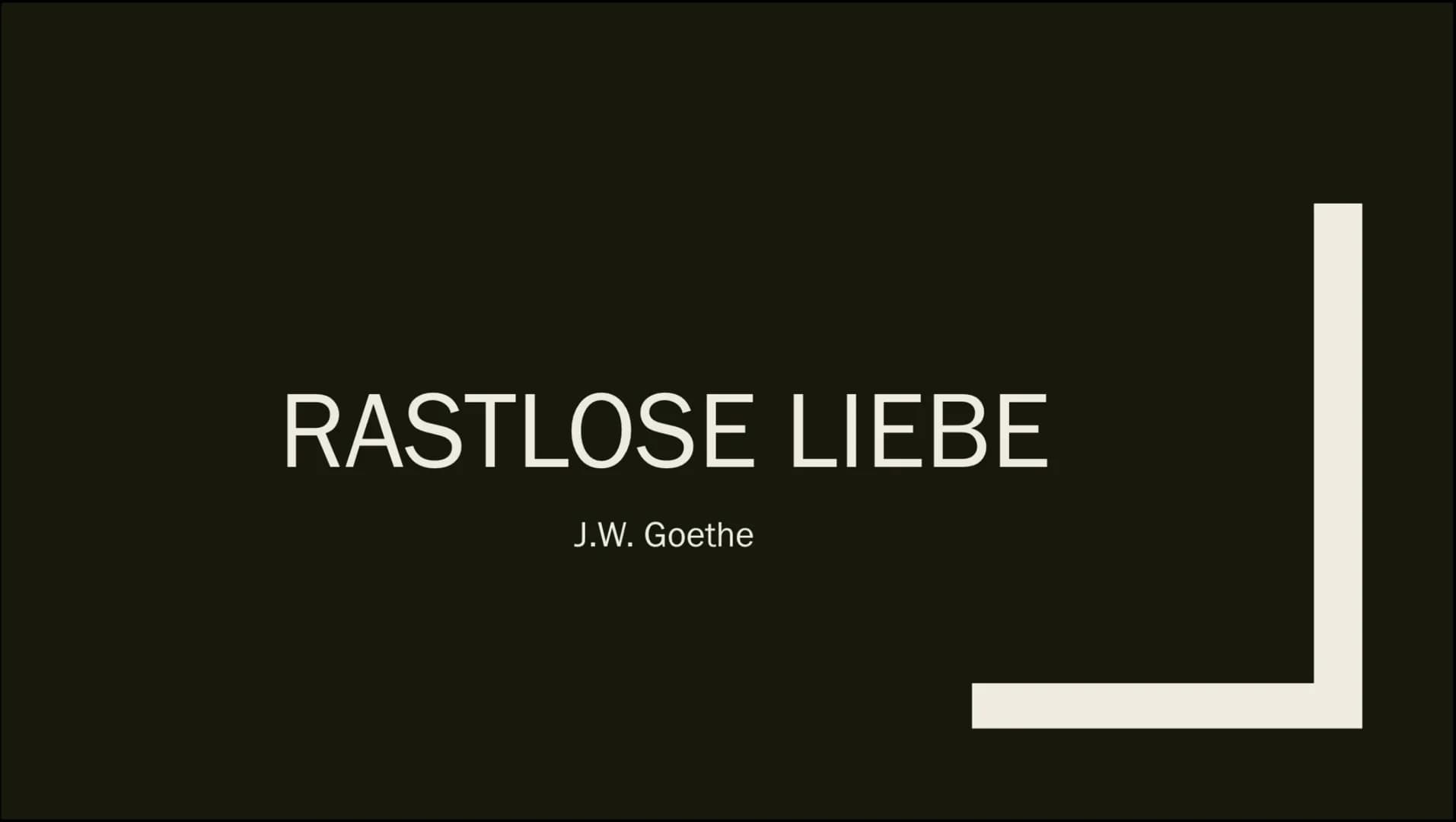 HERZ UND NATUR
Sturm und Drang Erlebnislyrik
Unter Johann Wolfgang von Goethe
■ Lyr. Ich bring persönliches Erlebnis zum
Ausdruck
Merkmale: 