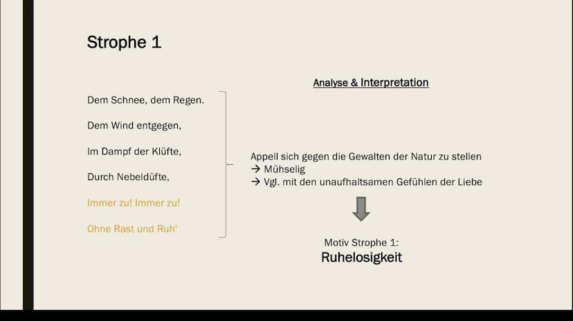 HERZ UND NATUR
Sturm und Drang Erlebnislyrik
Unter Johann Wolfgang von Goethe
■ Lyr. Ich bring persönliches Erlebnis zum
Ausdruck
Merkmale: 