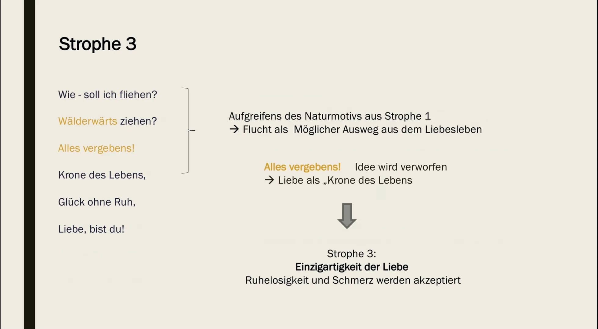 HERZ UND NATUR
Sturm und Drang Erlebnislyrik
Unter Johann Wolfgang von Goethe
■ Lyr. Ich bring persönliches Erlebnis zum
Ausdruck
Merkmale: 