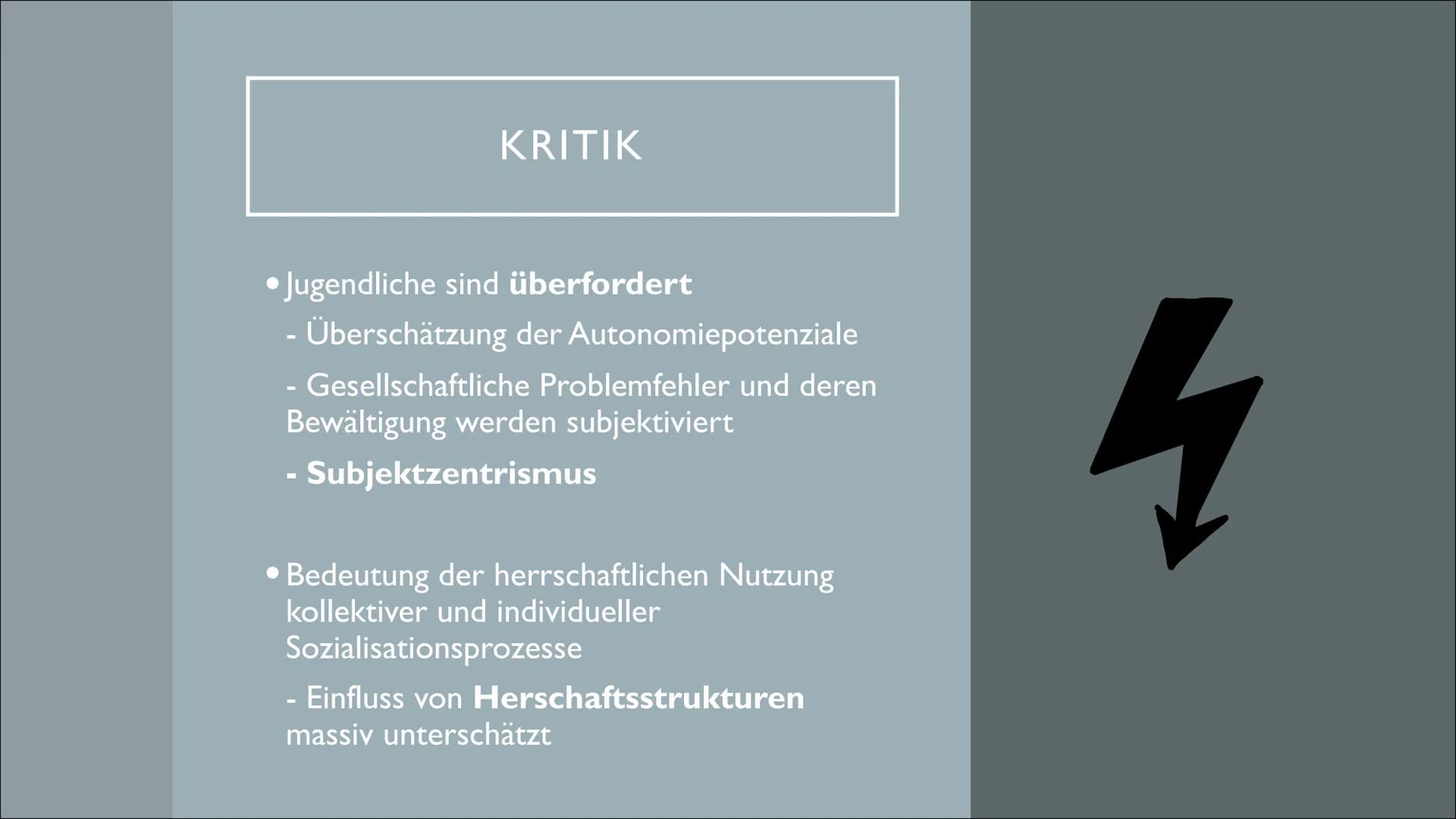KRITIK AM MPR VON KLAUS
HURRELMANN & ULLRICH BAUER • Warum Kritik?
Bild des Individuum
• Bild der Gesellschaft
Phänomene gestörter
Sozialisa