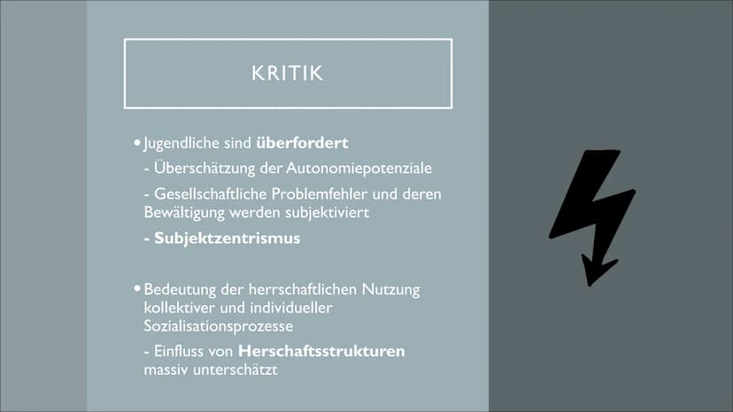 KRITIK AM MPR VON KLAUS
HURRELMANN & ULLRICH BAUER • Warum Kritik?
Bild des Individuum
• Bild der Gesellschaft
Phänomene gestörter
Sozialisa