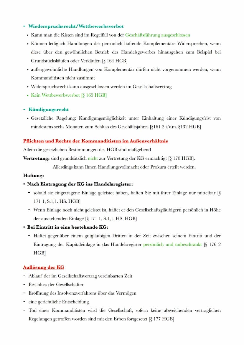 Begriff:
Kommanditgesellschaft (KG)
Kommanditgesellschaft ist eine Gesellschaft (Zusammenschluss aus mindestens zwei Personen),
• deren Zwec