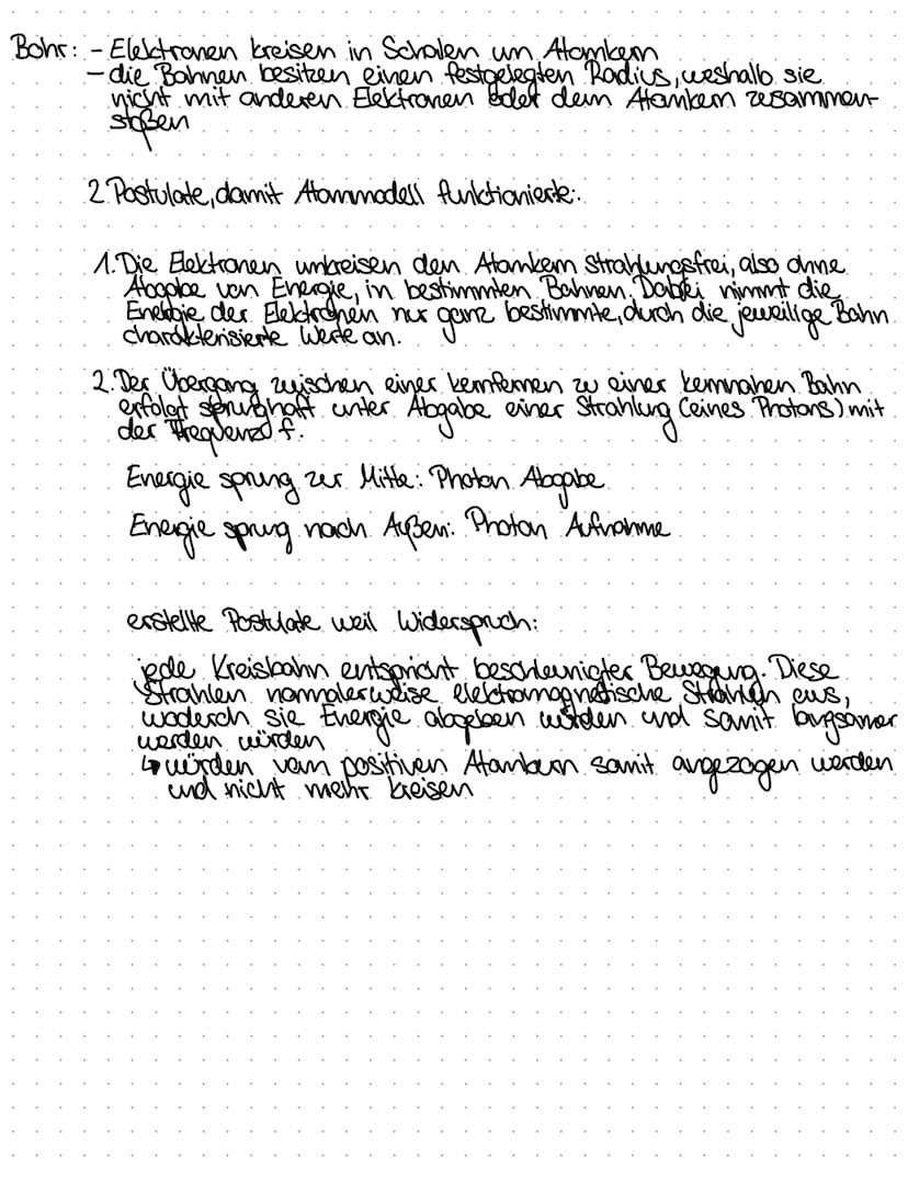 Atommodelle:
Physik
Thomson: -Atame enthalten negative Teilchen; Elektronen
-Alame sind nicht die kleinsten Einheiten.
-Atome sind teilbar
A