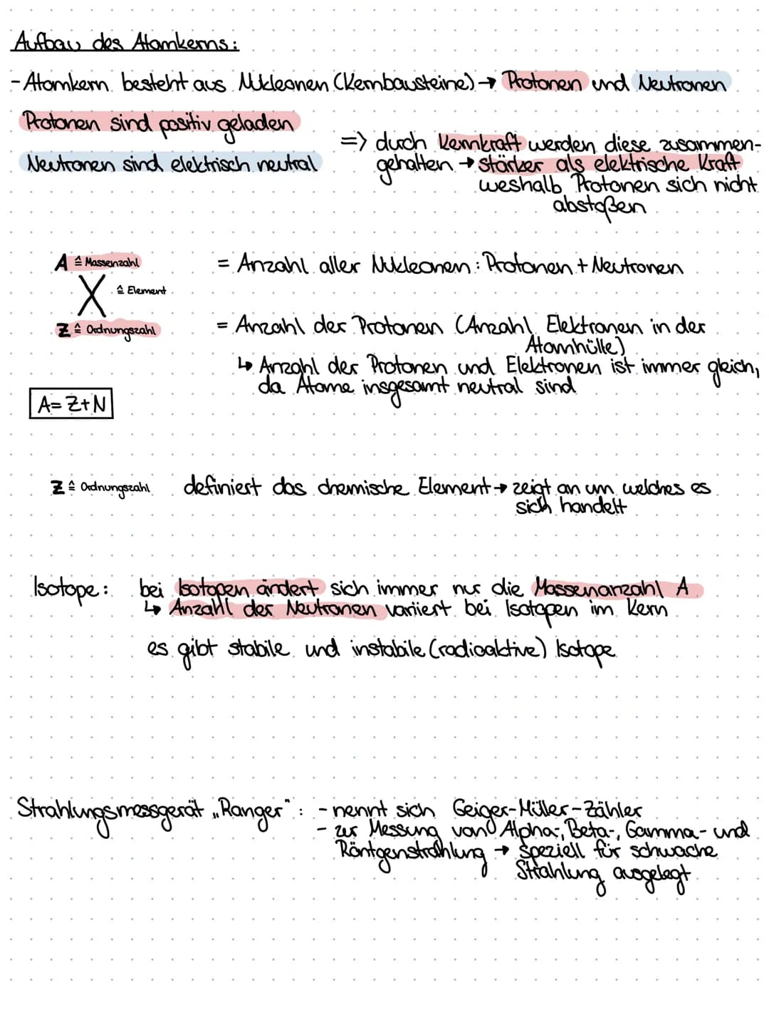 Atommodelle:
Physik
Thomson: -Atame enthalten negative Teilchen; Elektronen
-Alame sind nicht die kleinsten Einheiten.
-Atome sind teilbar
A