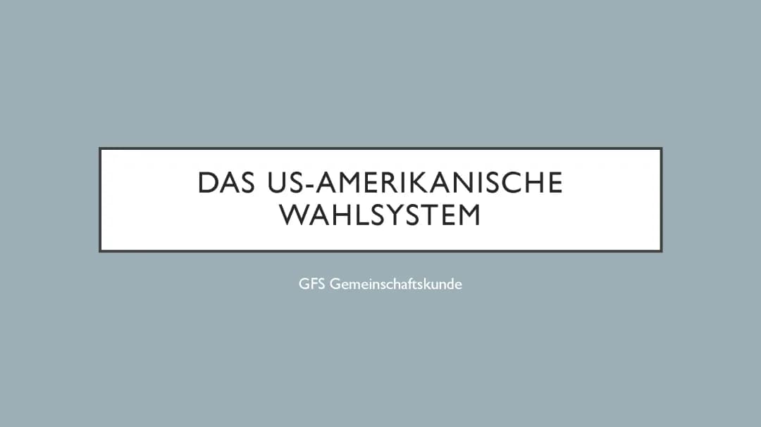 Wahlsystem USA einfach erklärt für Kinder: Wahlmänner und wer wählen darf