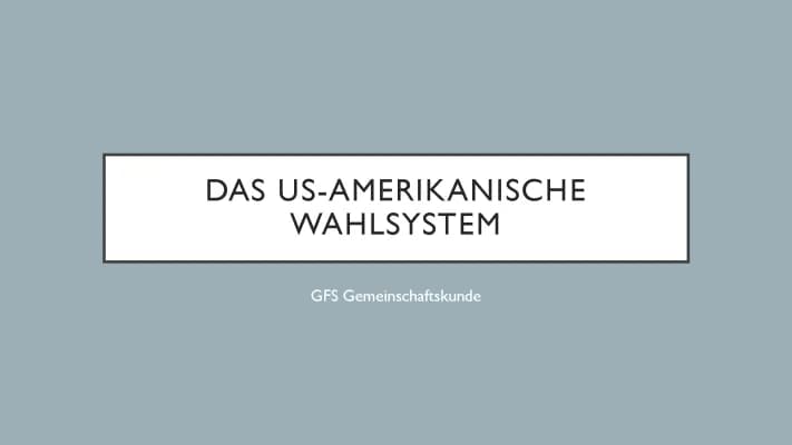 Know Amerikanisches Wahlrecht thumbnail