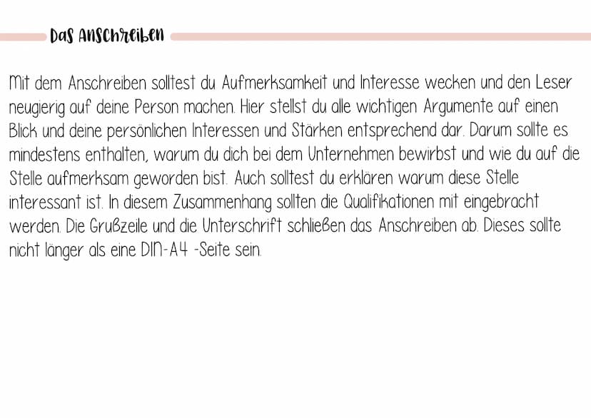 Bewerbung schreiben
Wichtige Unterlagen
• Lebenslauf mit Foto
• Bewerbungsschreiben
●
Anlagen:
-> Zeugnisse
-> Zertifikate
-> Praktikumsbeur