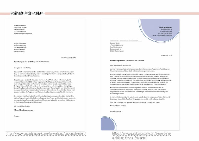 Bewerbung schreiben
Wichtige Unterlagen
• Lebenslauf mit Foto
• Bewerbungsschreiben
●
Anlagen:
-> Zeugnisse
-> Zertifikate
-> Praktikumsbeur