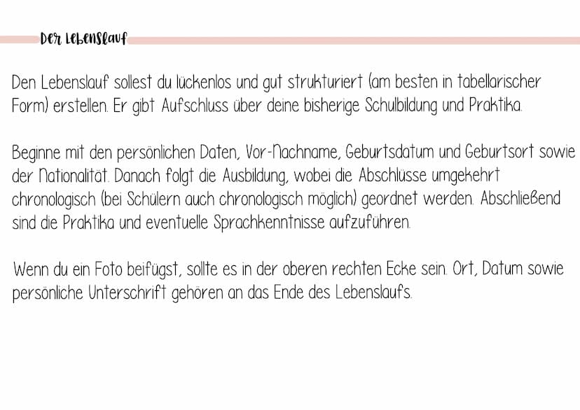 Bewerbung schreiben
Wichtige Unterlagen
• Lebenslauf mit Foto
• Bewerbungsschreiben
●
Anlagen:
-> Zeugnisse
-> Zertifikate
-> Praktikumsbeur