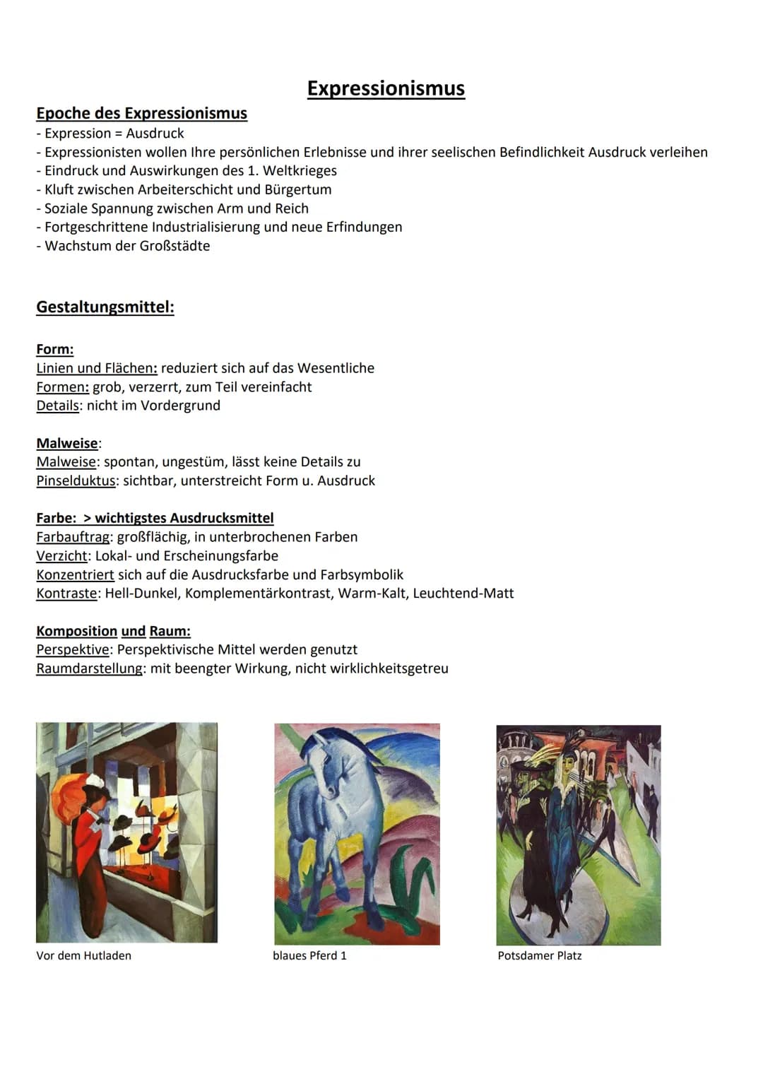 Impressionismus
Die Epoche des Impressionismus:
Der Begriff Impressionismus leitet sich von dem lateinischen Wort ,,impressio" ab, was Eindr