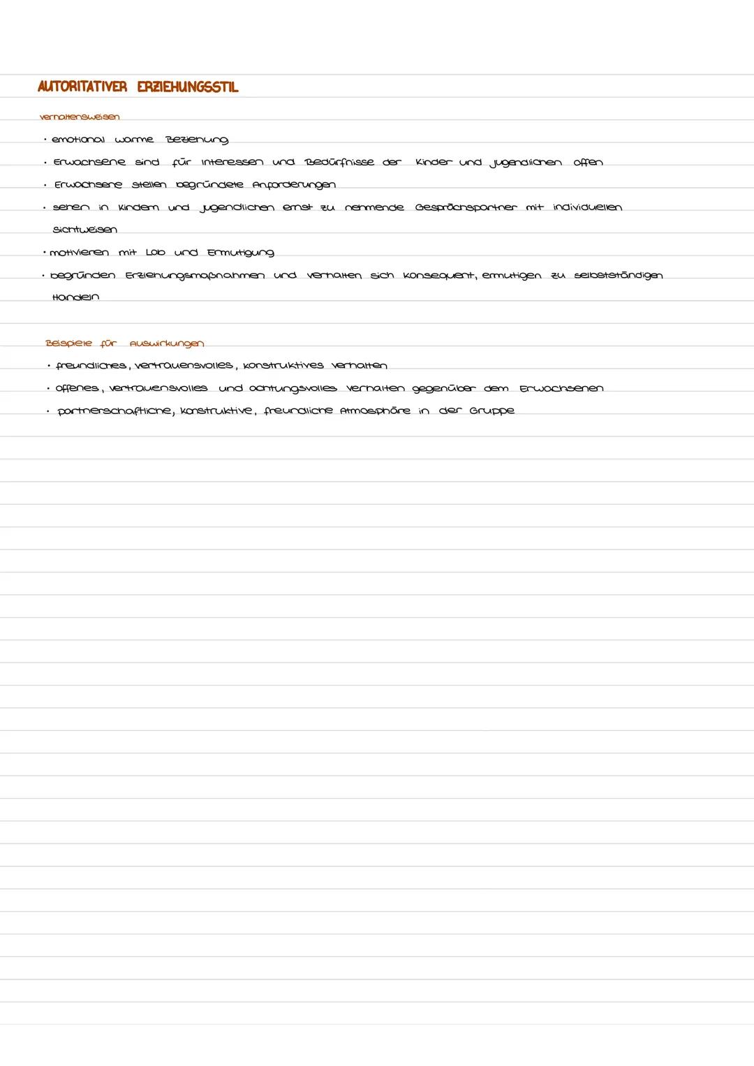 AUTORITÄRER ERZIEHUNGSSTIL
vernattensweisen
• Gehorsam und unterordnung unter Regeln werden erwartet und durchgesetzt
• Grenzen können und w