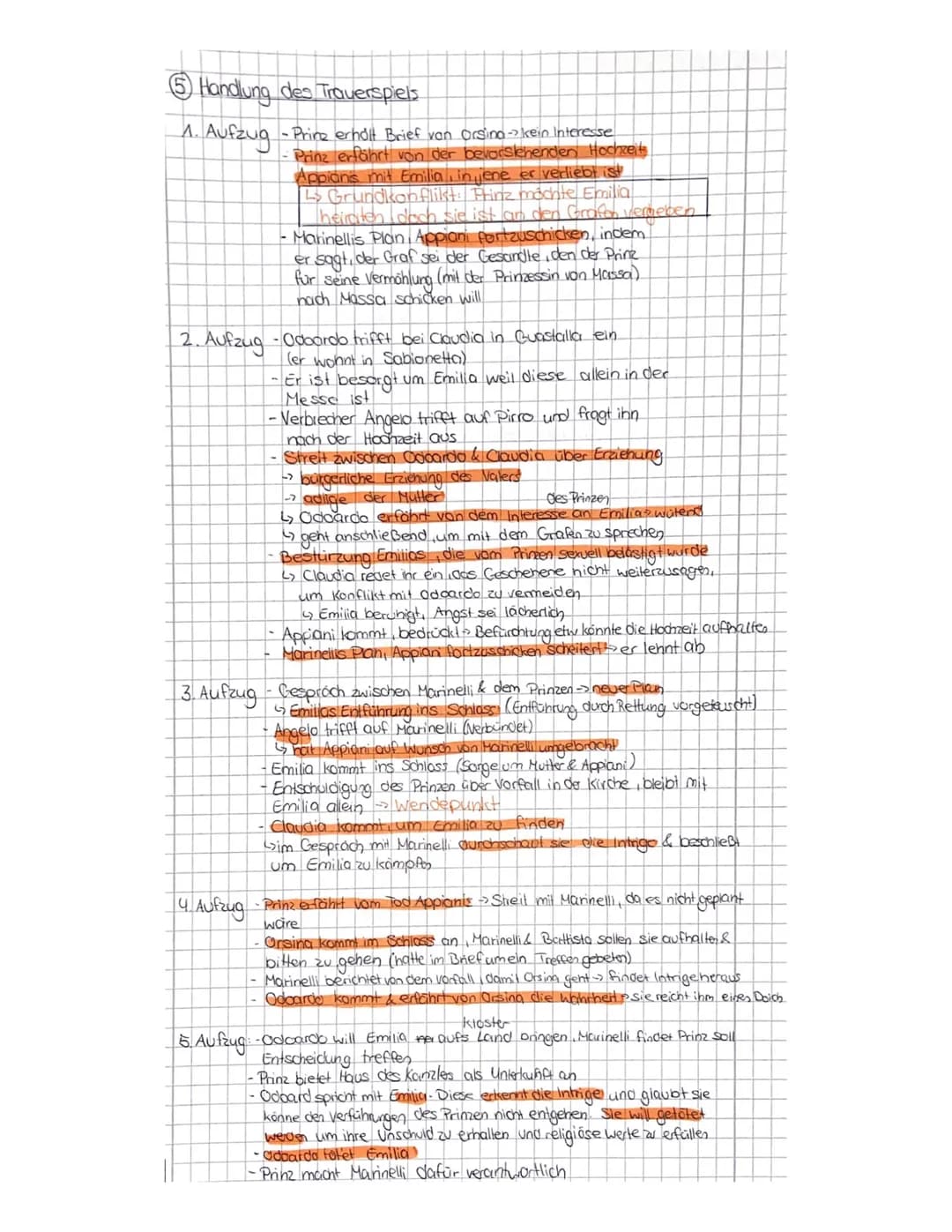 Dramenanalyse
→> Lessing: Emilia Calotti
Aufbau einer Dramenanalyse
Tallg: - Struktur (Einleitung etc) - Absätze
überzeugende Setzung der ge