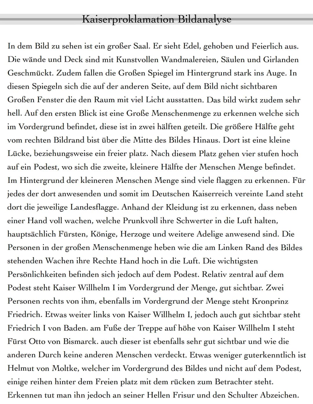 Kaiser Willhelm I
Friedrich I von Bade
Kaiserproklamation Bildanalyse
Kronprinz Friedrich
Fürst Otto von Bismark
SHACHA
Helmut von Moltke Ka