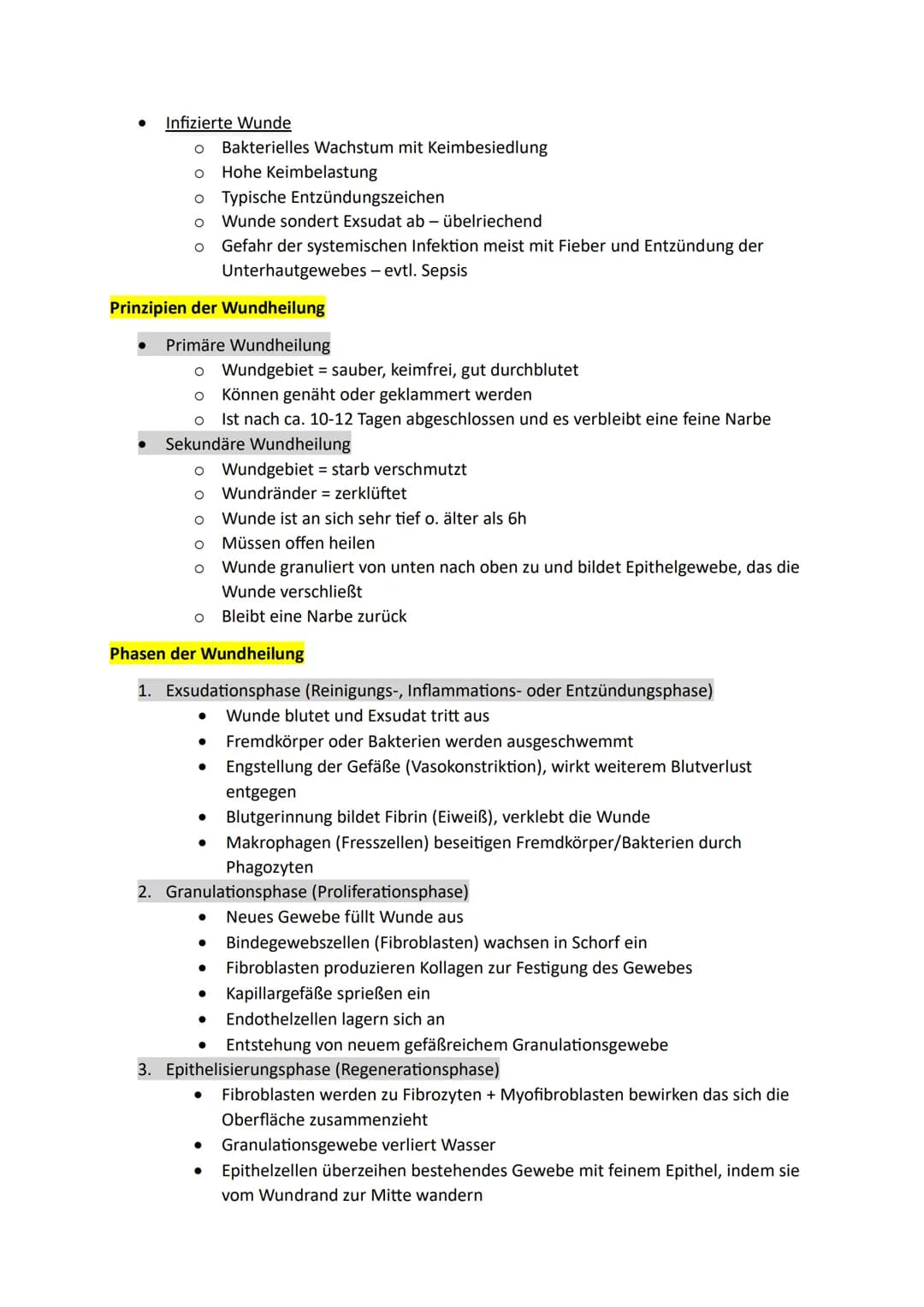 Definition
Schädigung der Haut ggf. des darunterliegenden Gewebes
Wundarten
Akute Wunde
● Ursache
●
O
Arten
Chronische Wunden
● Ursache
●
● 