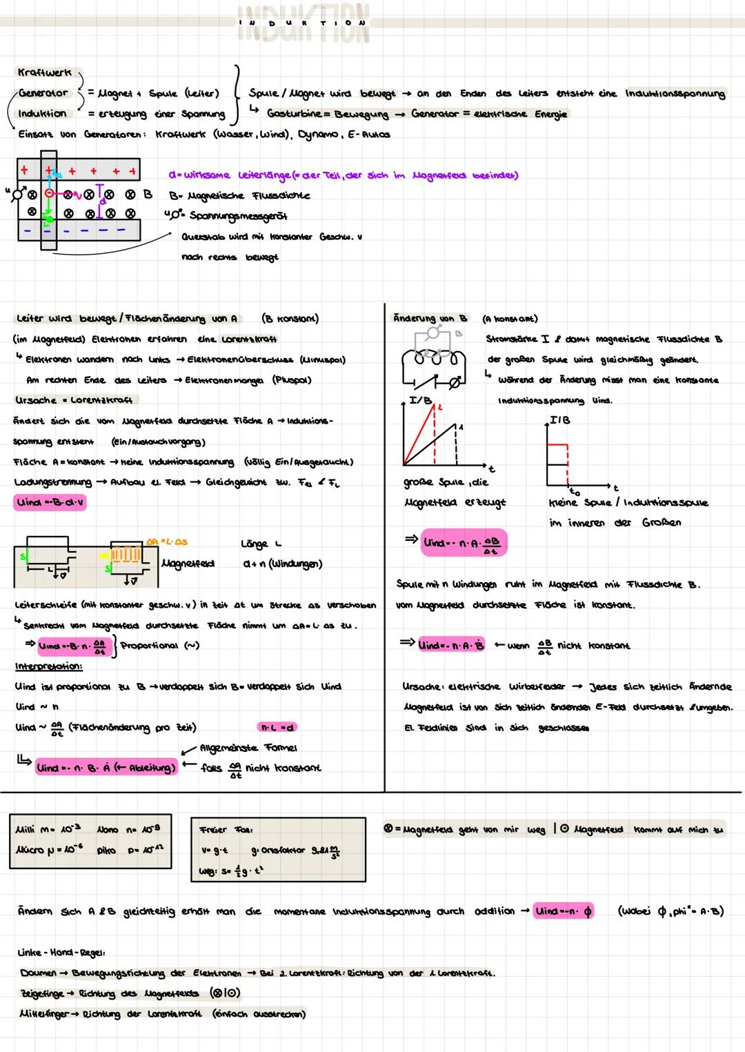 # I N D U K T I O N

Kraftwerk

Generator

Induktion

= Magnet + Spule (Leiter)

= erteugung einer Spannung

}

Spule/Magnet wird bewegt
an 