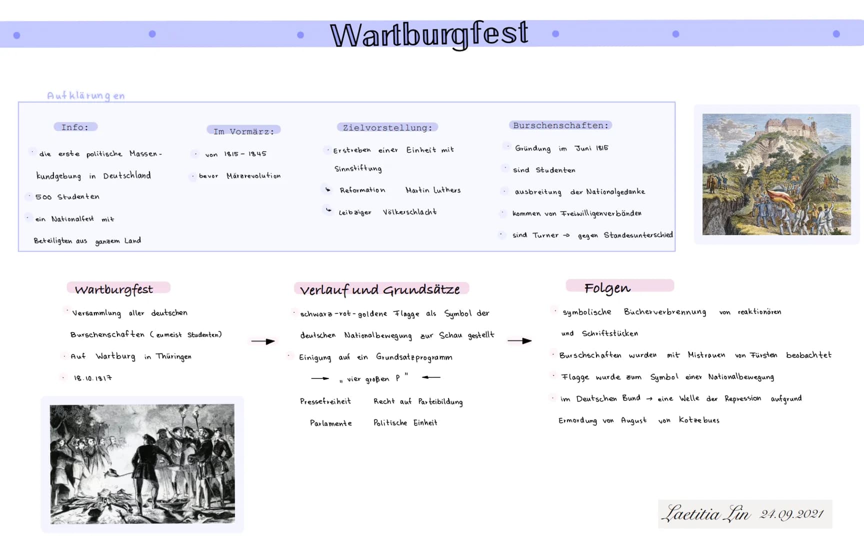 Aufklärungen
Info:
die erste politische Massen-
kundgebung in Deutschland
500 Studenten
ein Nationalfest mit
Beteiligten aus ganzem Land
Im 