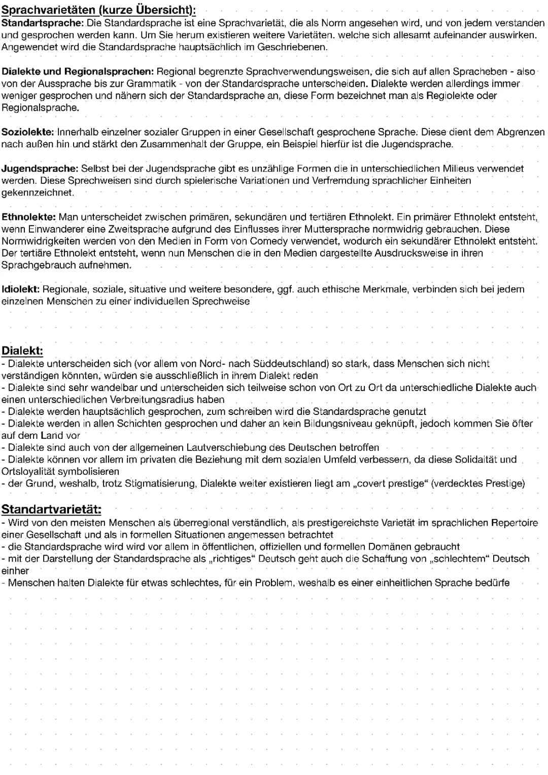 Sprachvarietäten und ihre gesellschaftliche Bedeutung (Dialekte und Soziolekte)
