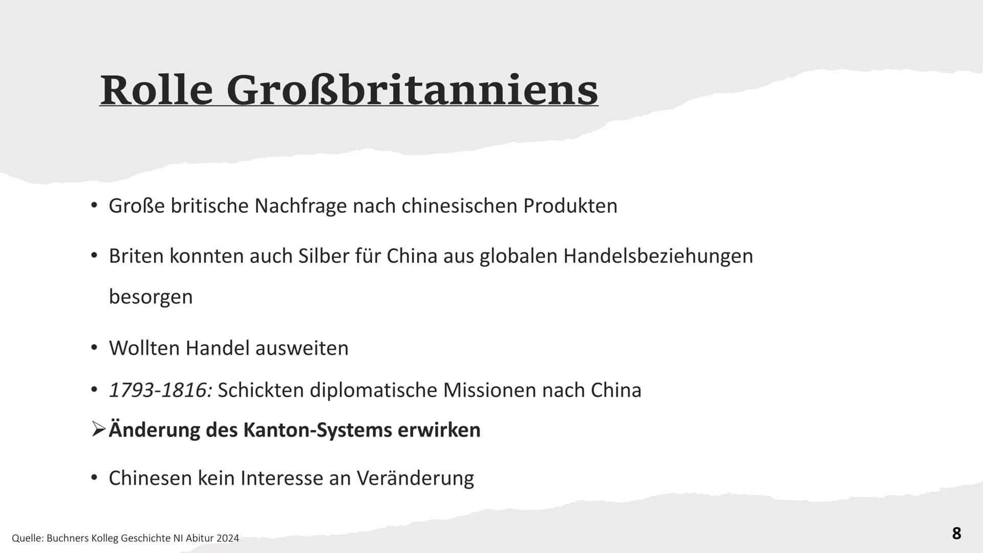 Die Opiumkriege
2. Semester: China und die imperialistischen Mächte
Pauline und Jojo Gliederung
Ausgangskonflikte
➤ Das Kanton-System
➤ Der 
