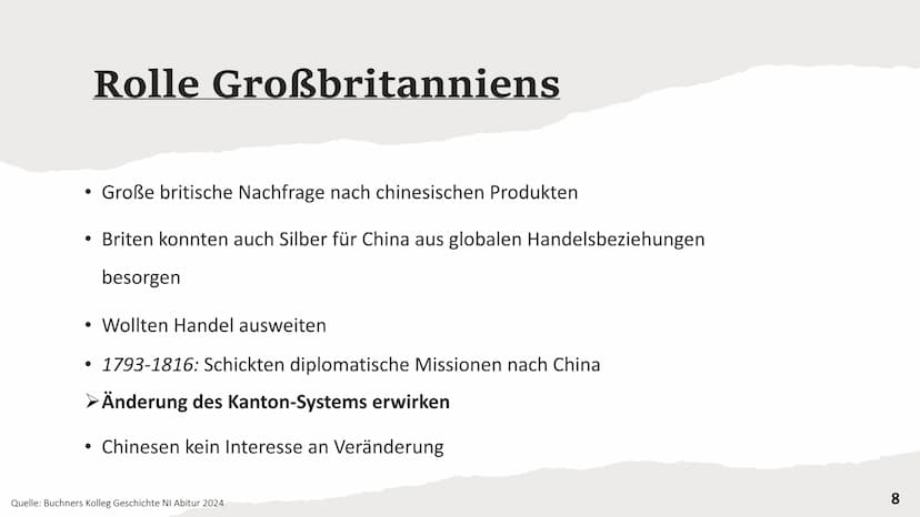 Die Opiumkriege
2. Semester: China und die imperialistischen Mächte
Pauline und Jojo Gliederung
Ausgangskonflikte
➤ Das Kanton-System
➤ Der 