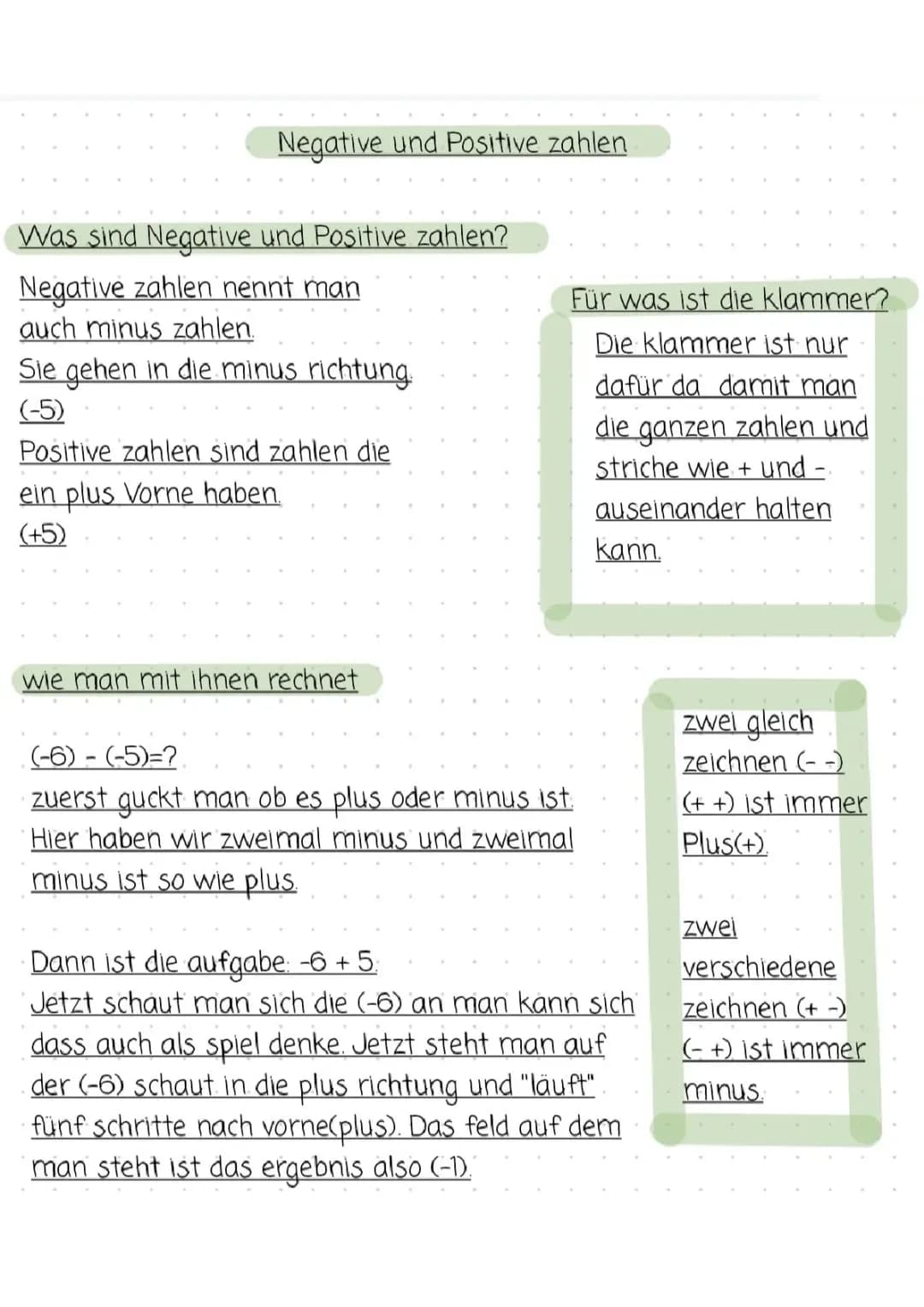 Negative und Positive zahlen (teil 1)