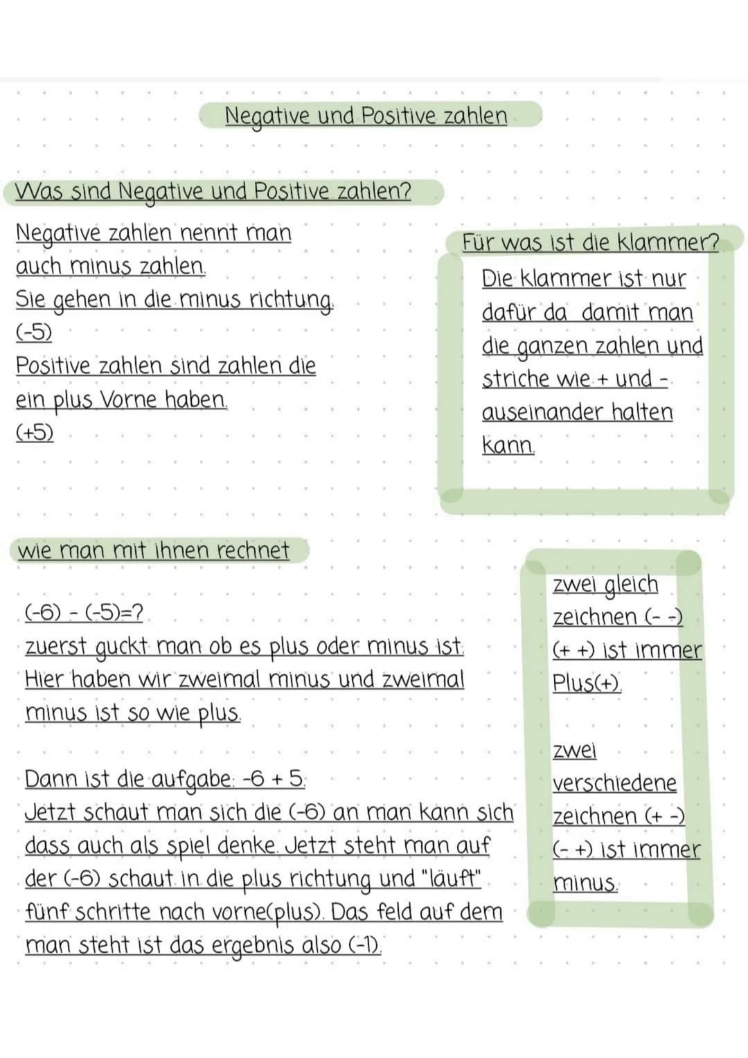 Negative und Positive zahlen
Was sind Negative und Positive zahlen?
Negative zahlen nennt man
auch minus zahlen.
Sie gehen in die minus rich