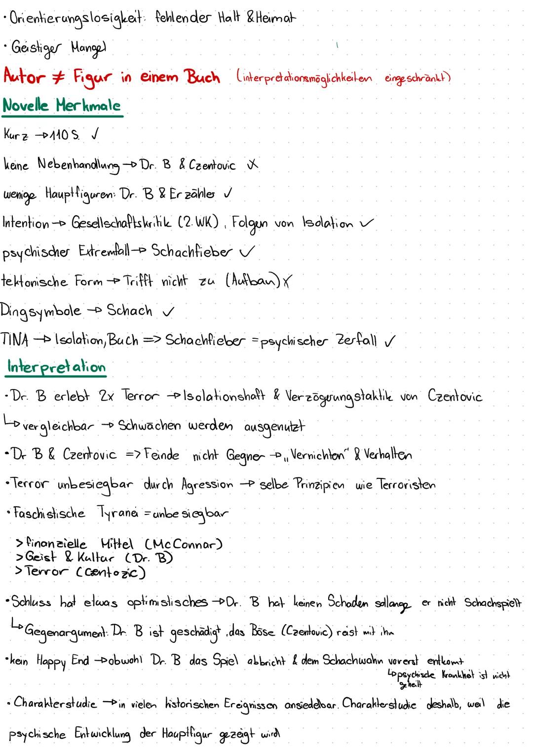 Zusammenfassung
Schiffsreise von New York → Buenos Aires, Erzähler erfährt von Mc Conner von Czentovic
→ Schachweltmeister, geldgeil, sonst 