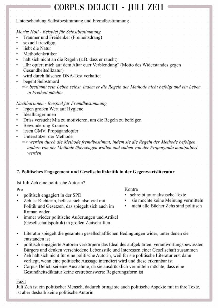 T
·Corpus Delicti
Juli Zeh
JULI ZEH
btb
1
4B
Corpus Delicti
Ein Prozess 1. Allgemein
Titel:
Autor:
Erscheinungsjahr:
Epoche:
Textsorte:
Them