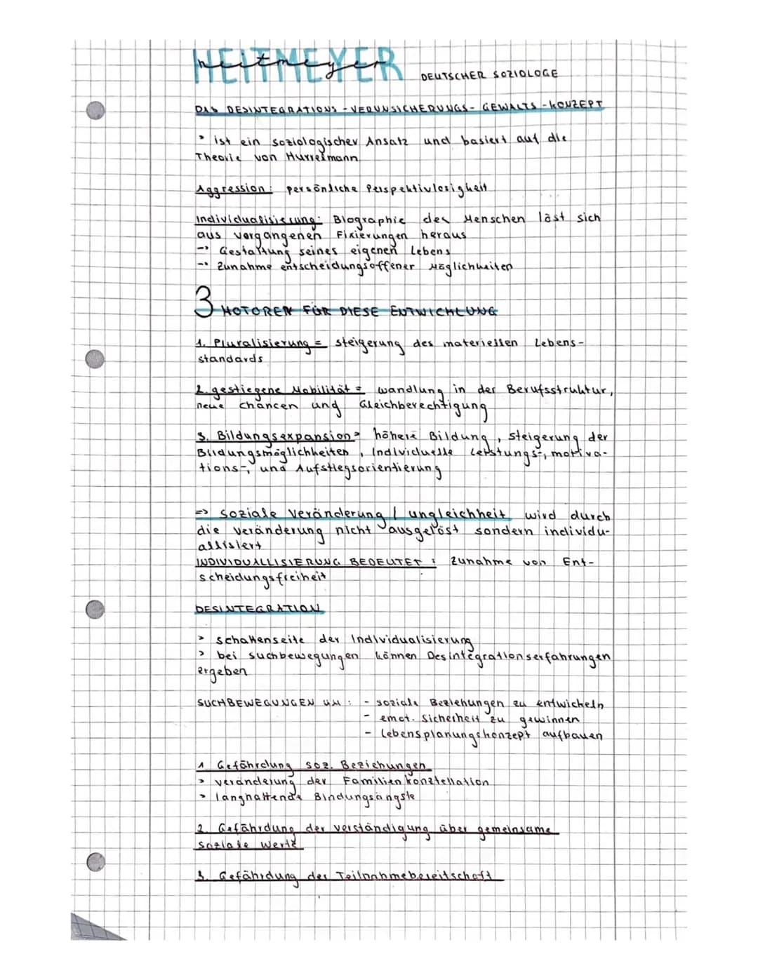 NEVEMEXER
DAS DESINTEGRATIONS VERUNSICHERUNGS- GEWALTS - KONZEPT
> ist ein soziologischer Ansatz
Theorie von Hurrelmann
Aggression persönlic