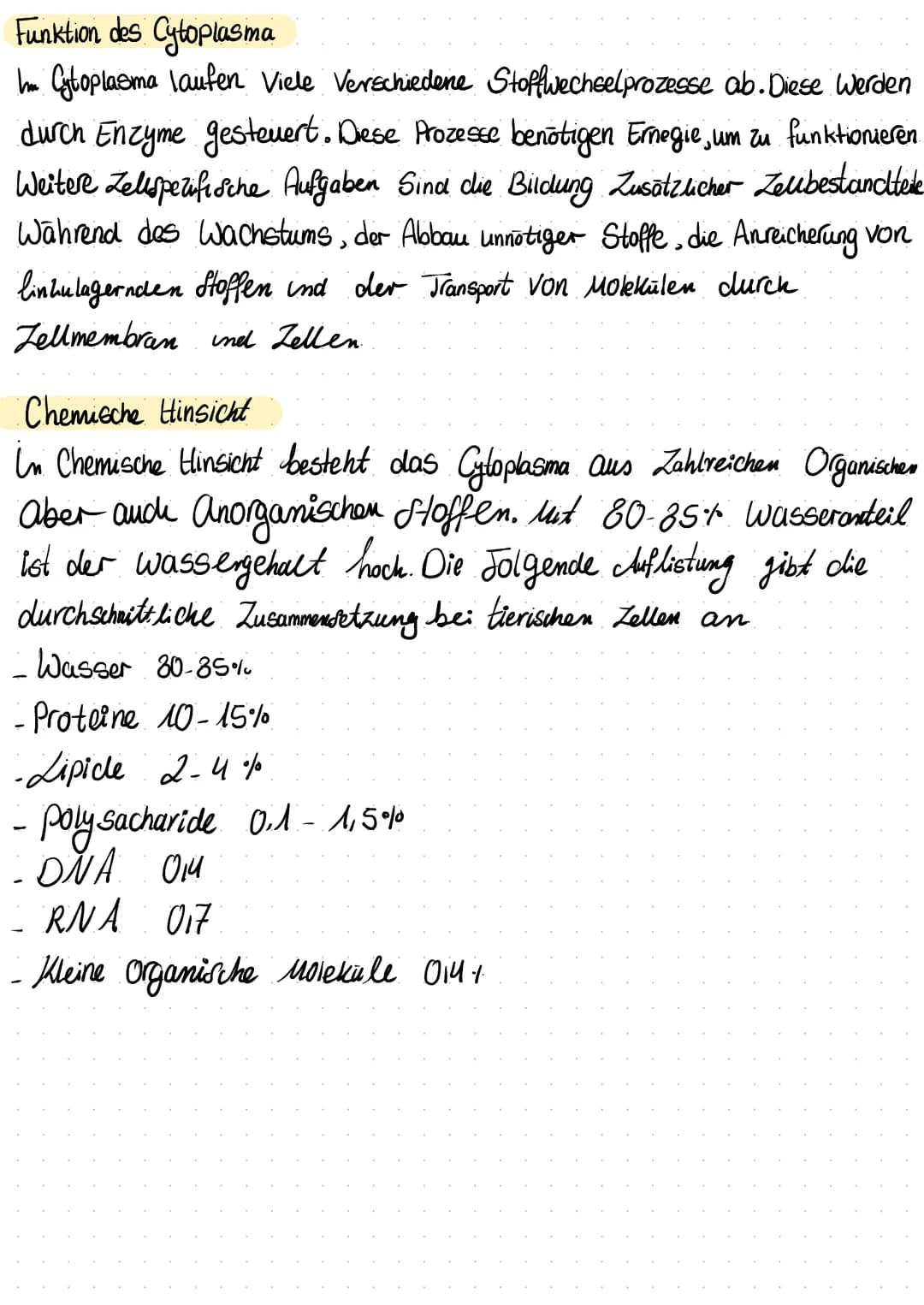 aytoplasma
Was ist Cytoplasma
Das gytoplasma ist die Flüssige Grundsubstanz innerhalb line selle,
also besser gesagt innerhalb der Zellmem b