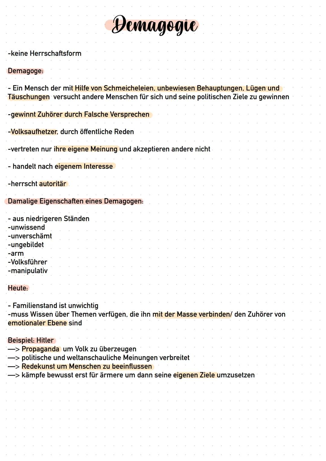 Herrschaftsformen
Anarchie:
-Gesellschaft in der niemand das sagen hat
-keine staatliche Gewalt/ keine Volksvertreter im Parlament
- gibt ke