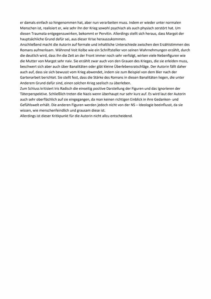 D-LK,
Stimmen des Krieges
Sachtextanalyse
23.11.2021
Der Sachtext ,,Stimmen des Krieges" von Iris Radisch veröffentlicht im März 2018 in ,,D