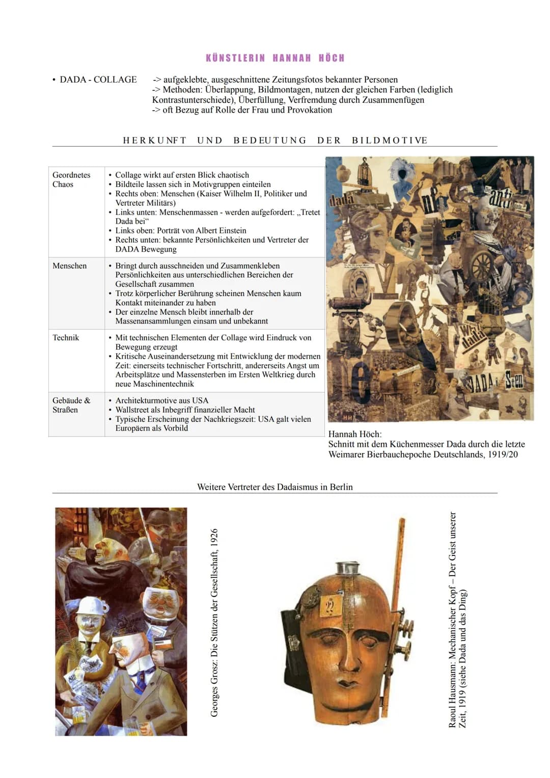 DADAISMUS
→ Entstehung im 1. Weltkrieg
• 1916 Gründung des ,,Cabaret Voltaire" in Zürich = Versammlungsort für politische Emigranten, Heimat